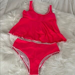 2 PC HOT PINK 💗 Tankini Bathing Suit NWT